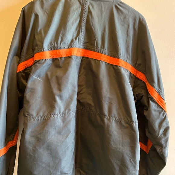 Ego Men’s Size XL Windbreaker Gray Windbreaker with Orange Striping - Picture 4 of 10